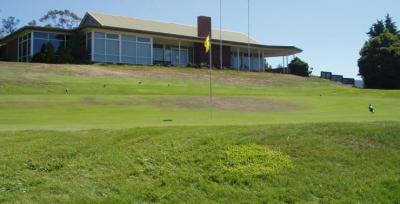 The club house as seen from the 18th green